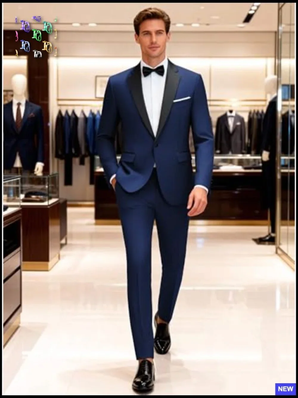 Slim Fit Two Piece Suit Set Blazer Pants Tuxedo Formal Business Wedding Prom